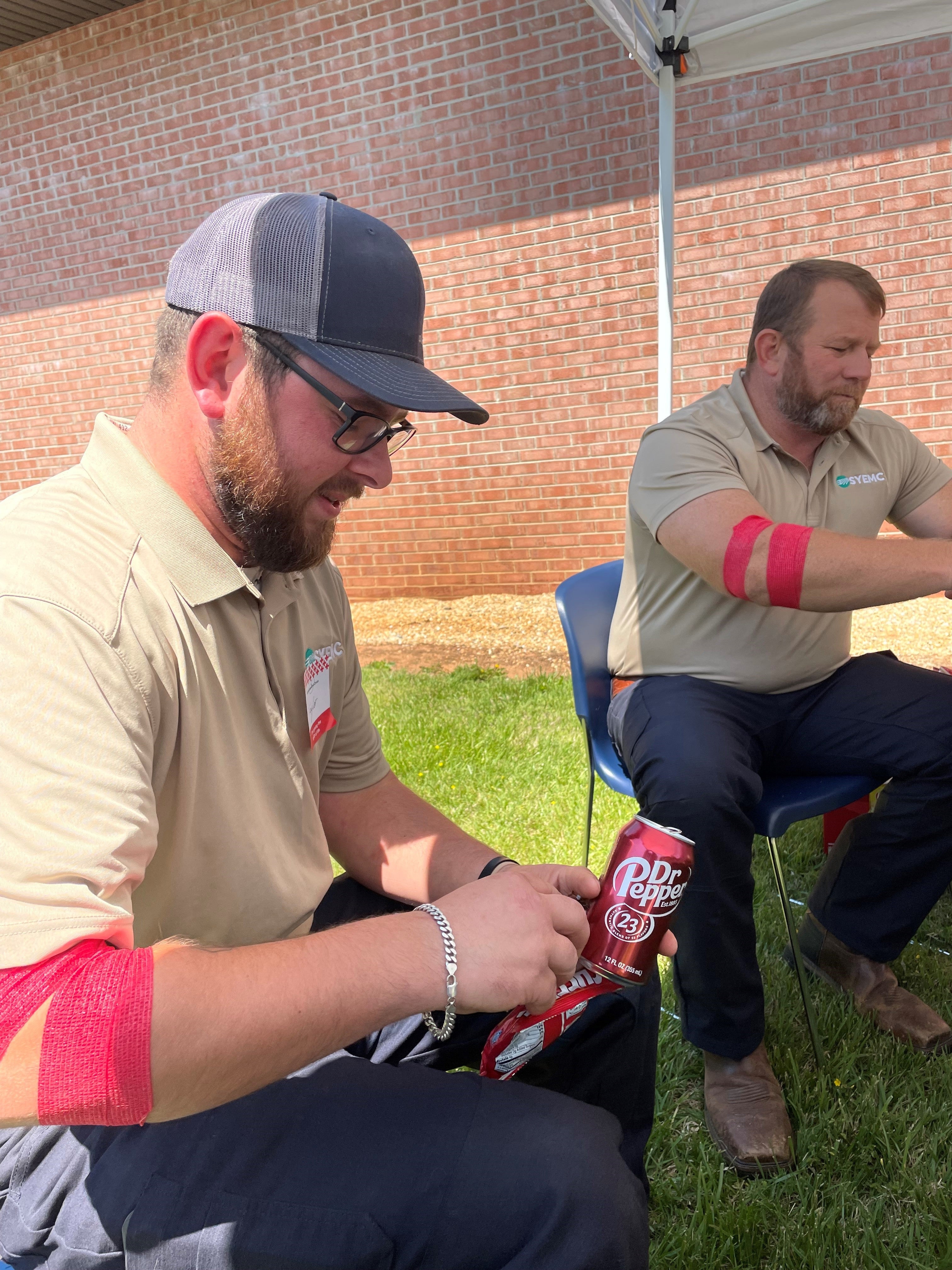 SYEMC's Taylor Bingman donates for the first time.
